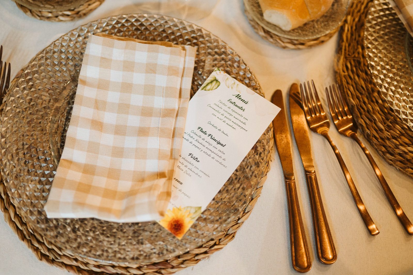 Menú de boda y decoración en la Hacienda de Anzo en una boda en Las Palmas