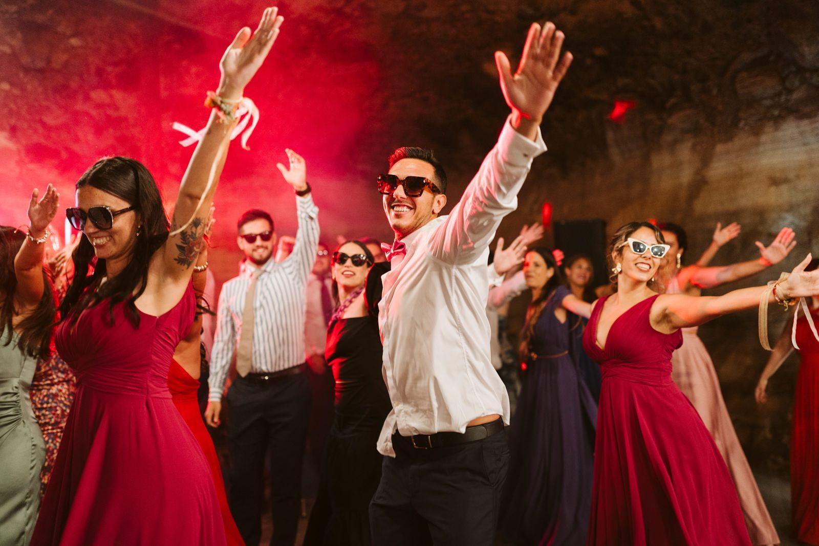 Coreografía de los amigos de los novios en una boda en Las Palmas